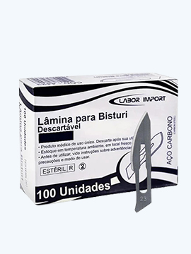 LAMINA P/BISTURI 23 C/100 UND.    